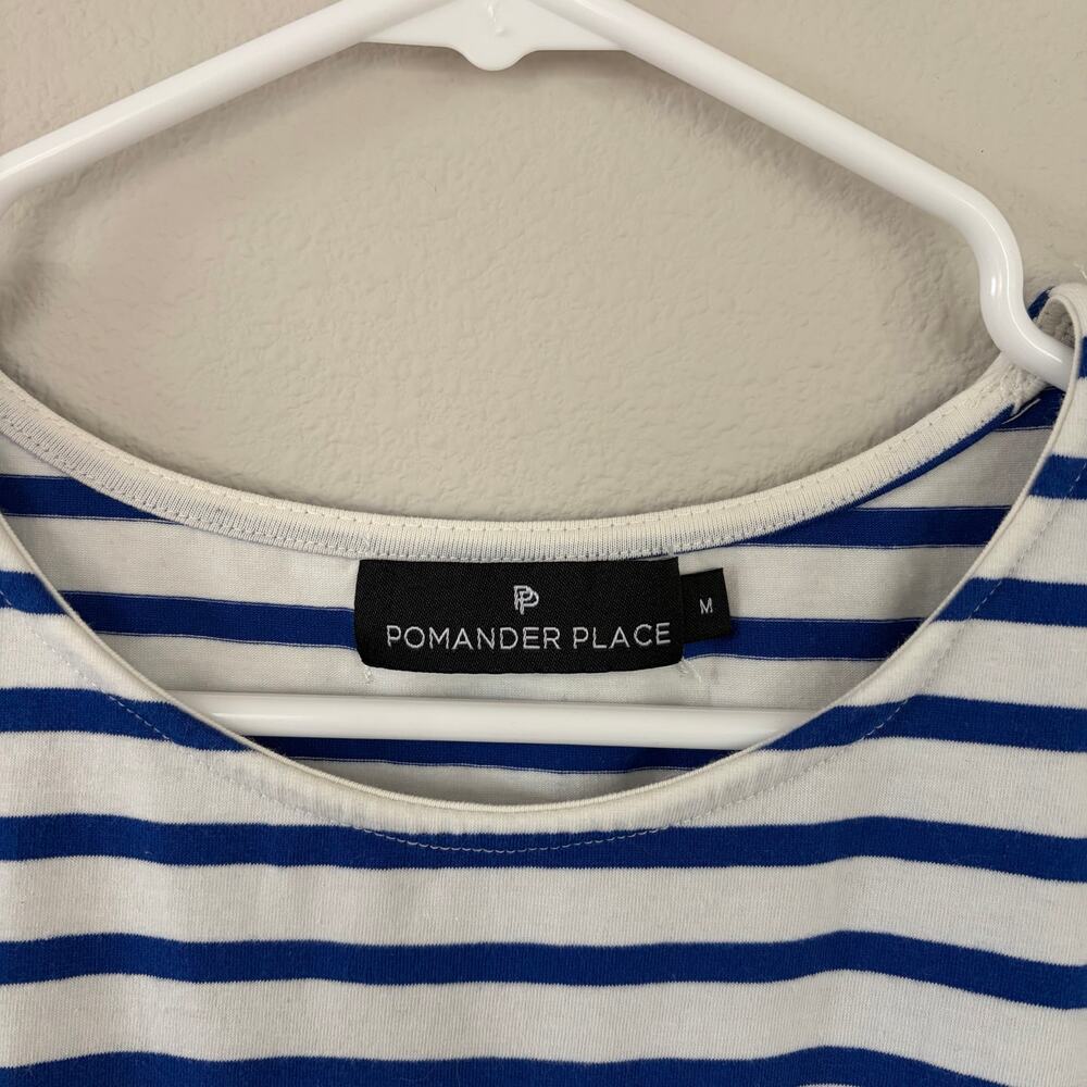 Pomander Place Hayden Blue Stripe Long Sleeve Tee (M) Tuckernuck - Picture 3 of 8